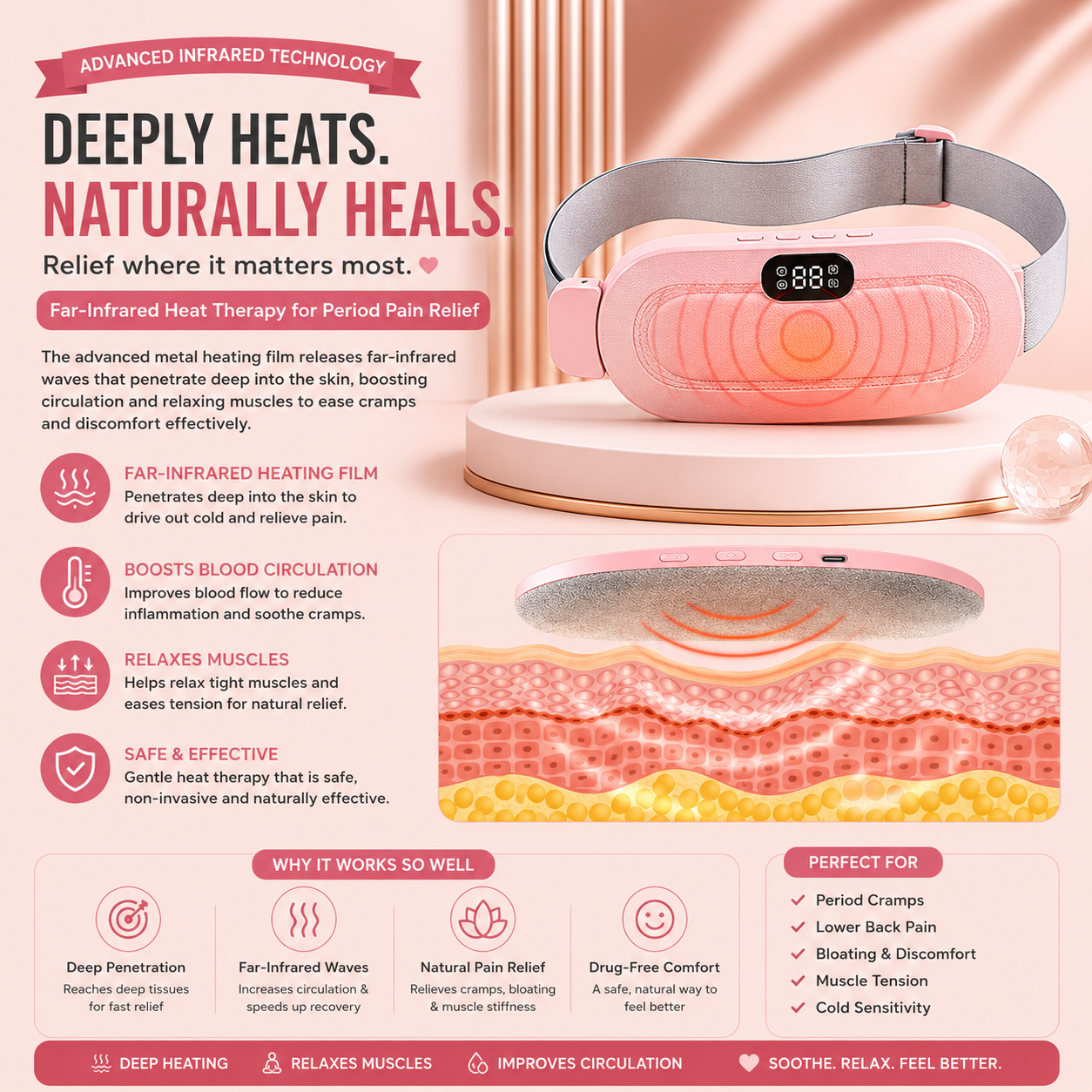 CrampEase™ Period Pain Relief Belt
